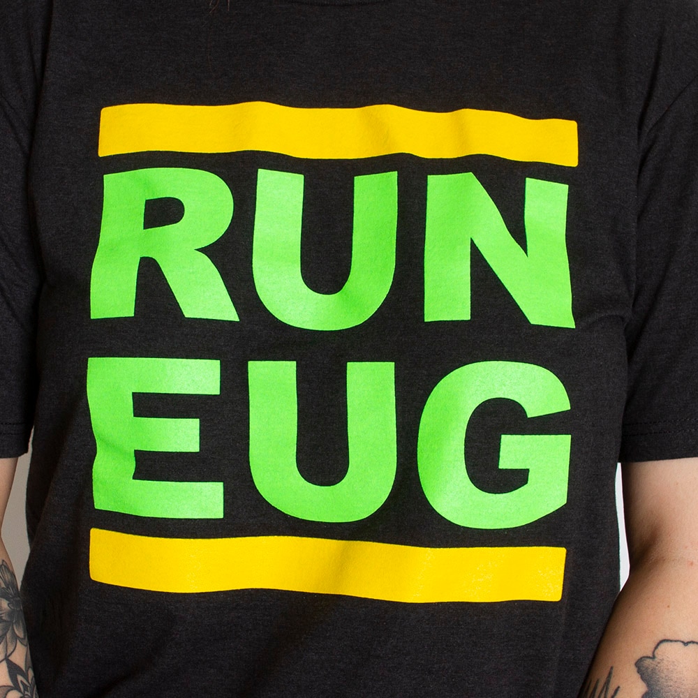 Eugene, McKenzie SewOn, Black, Crew Neck, Tri-blend, Men, Unisex, Track & Field, 2021, Run, T-Shirt, 507125